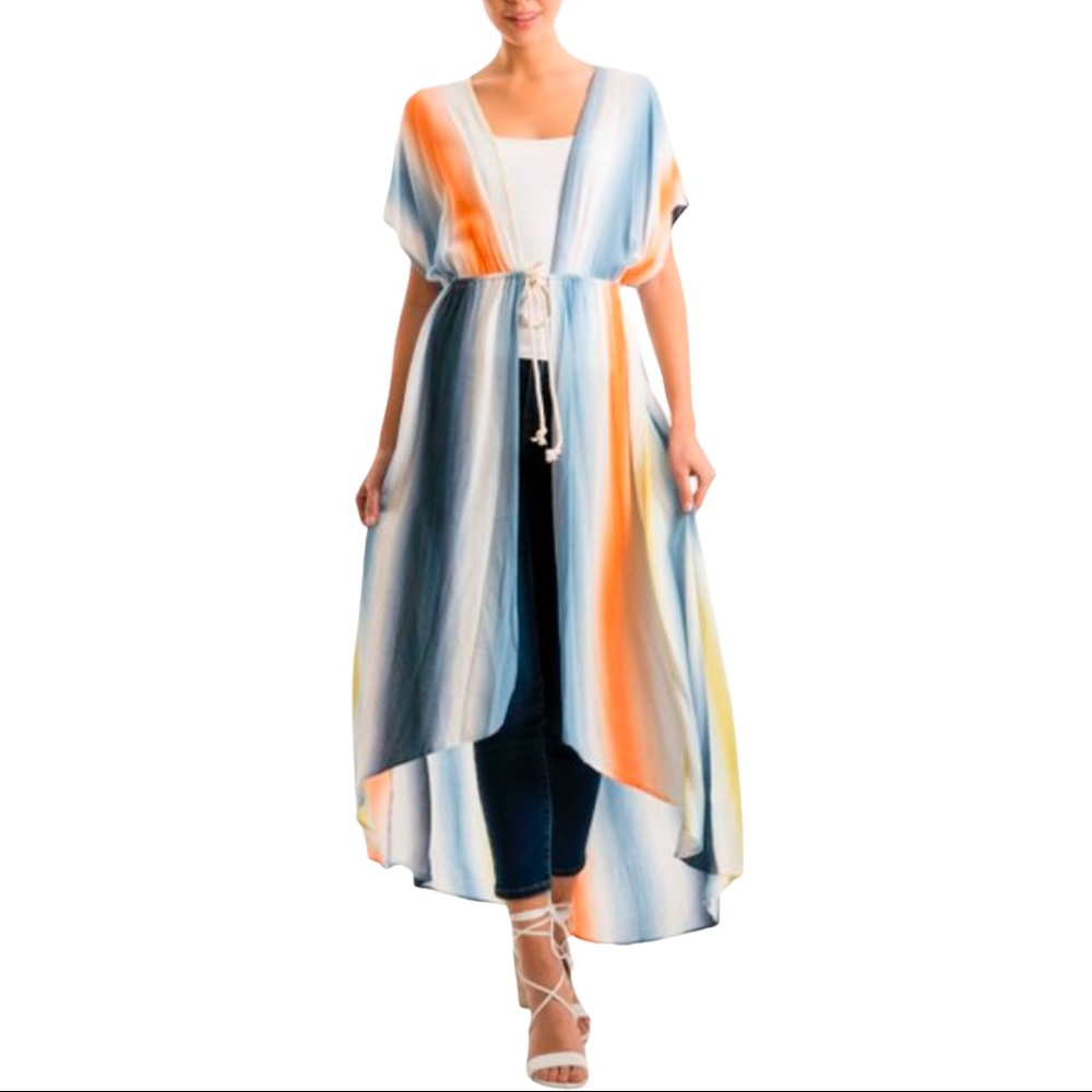 Love In Kimono Duster Cardigan Cover Up S